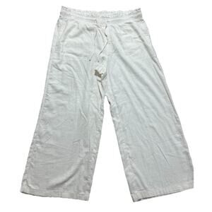 American Eagle Pants Women's XL Off White Dreamy Drape Linen Blend Pull On